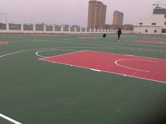 浙江某學(xué)院丙烯酸球場施工
